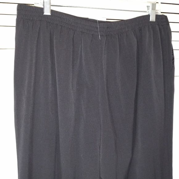 Alfred Dunner Worth Avenue Black Pants Size 16 Pull On Stretch Inseam 27 NEW - Picture 7 of 12